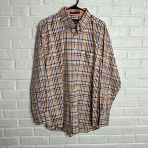 J McLaughlin Mens Plaid Button Down Shirt Cotton size Large